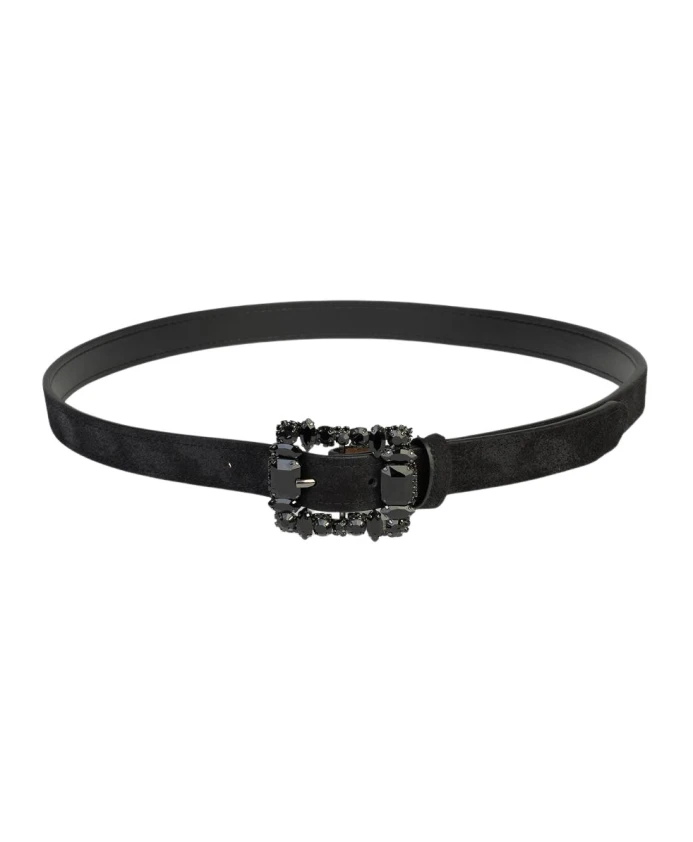 Ремень с пряжкой, украшенной драгоценным камнем. Alma En Pena, черный
Ремень с пряжкой, украшенной драгоценным камнем. Alma En Pena, черный