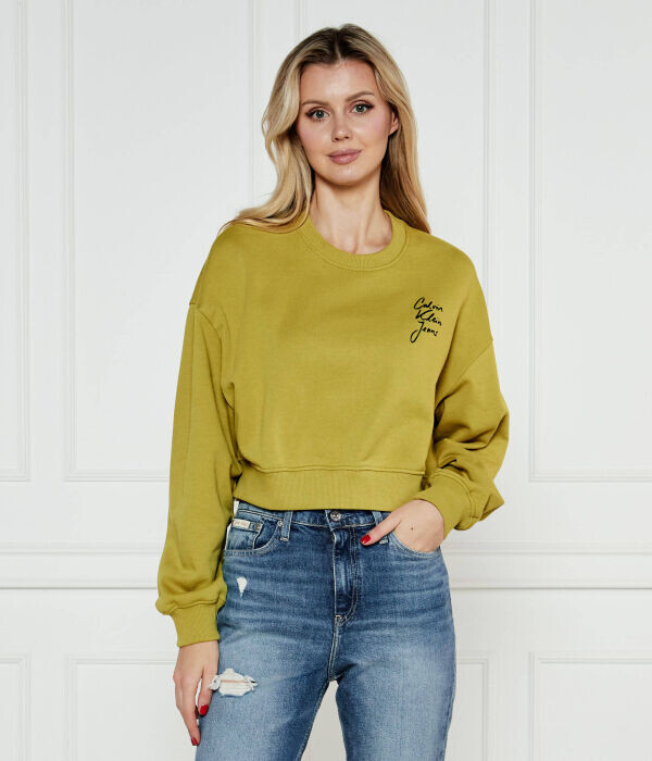 Толстовка женская Calvin Klein Jeans укороченная с круглым вырезом, зеленый
Толстовка женская Calvin Klein Jeans укороченная с круглым вырезом, зеленый