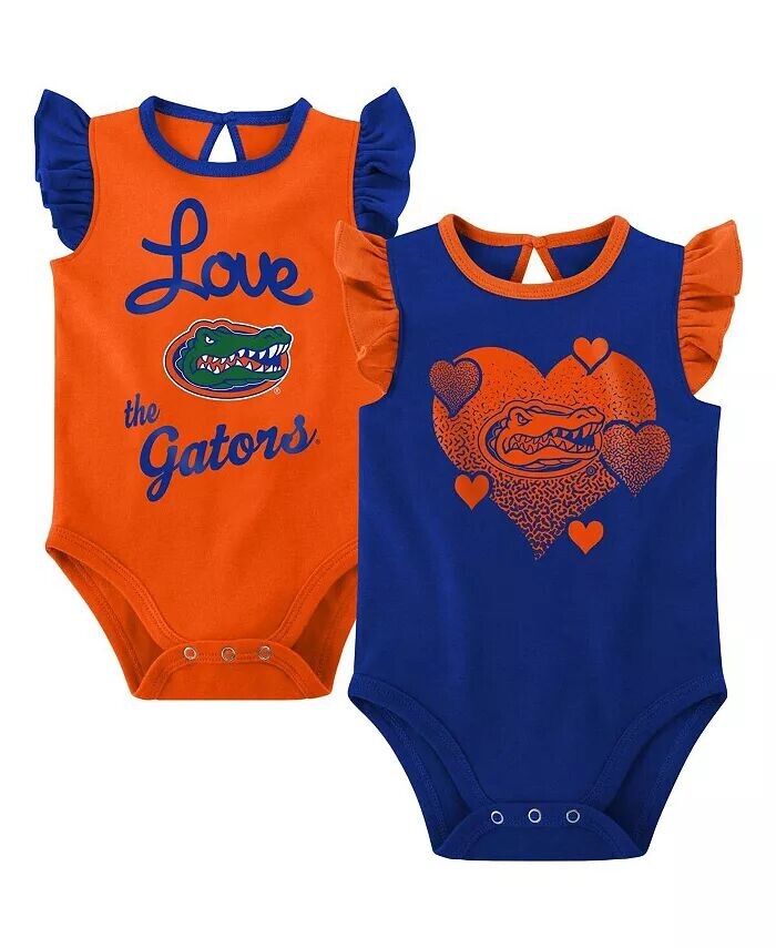 Комплект из 2 боди для новорожденных и младенцев для девочек Royal, Orange Florida Gators Spread the Love Outerstuff
Комплект из 2 боди для новорожденных и младенцев для девочек Royal, Orange Florida Gators Spread the Love Outerstuff