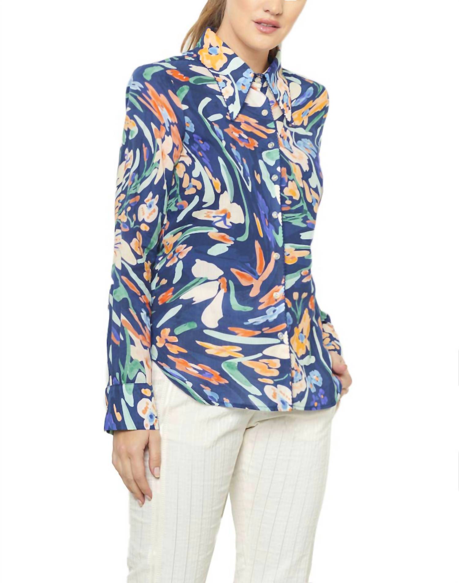 Блузка Carmela Jaleo в сине-голубой расцветке De Loreta
Блузка Carmela Jaleo в сине-голубой расцветке De Loreta