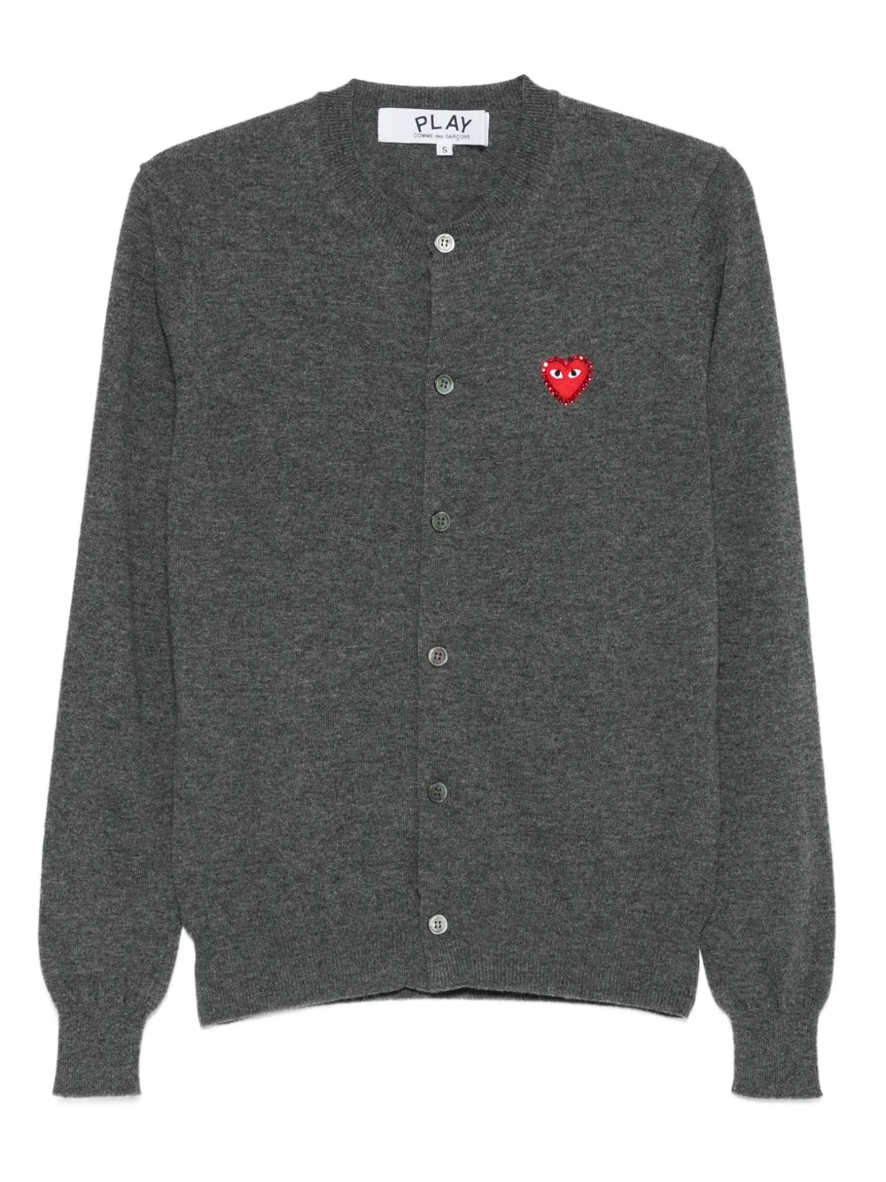 Кардиган с логотипом в виде сердца Comme Des Garçons Play, серый
Кардиган с логотипом в виде сердца Comme Des Garçons Play, серый