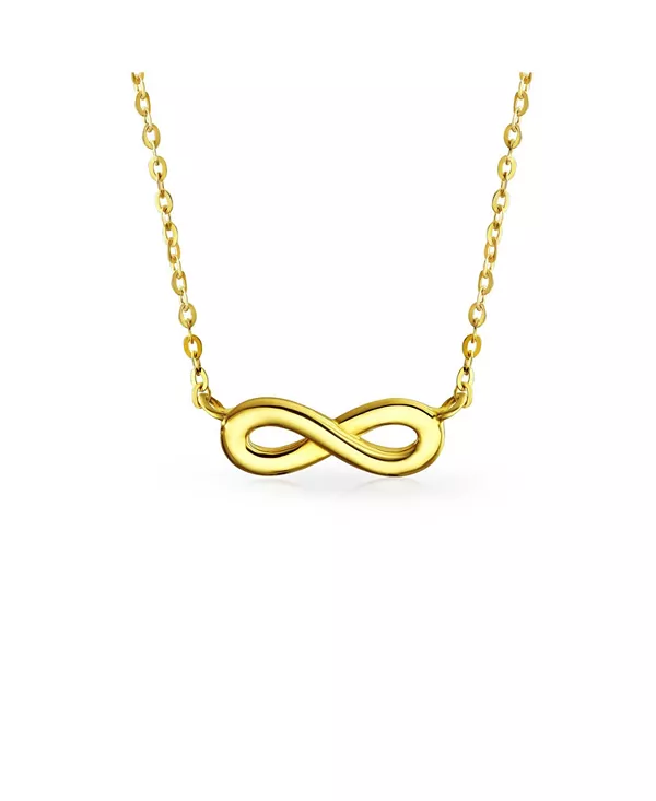 Простое, изящное, миниатюрное ожерелье с подвеской в виде восьмерки, символа вечности, из 14-каратного желтого золота, с подвеской в виде бесконечности Bling Jewelry, gold
Простое, изящное, миниатюрное ожерелье с подвеской в виде восьмерки, символа вечности, из 14-каратного желтого золота, с подвеской в виде бесконечности Bling Jewelry, gold