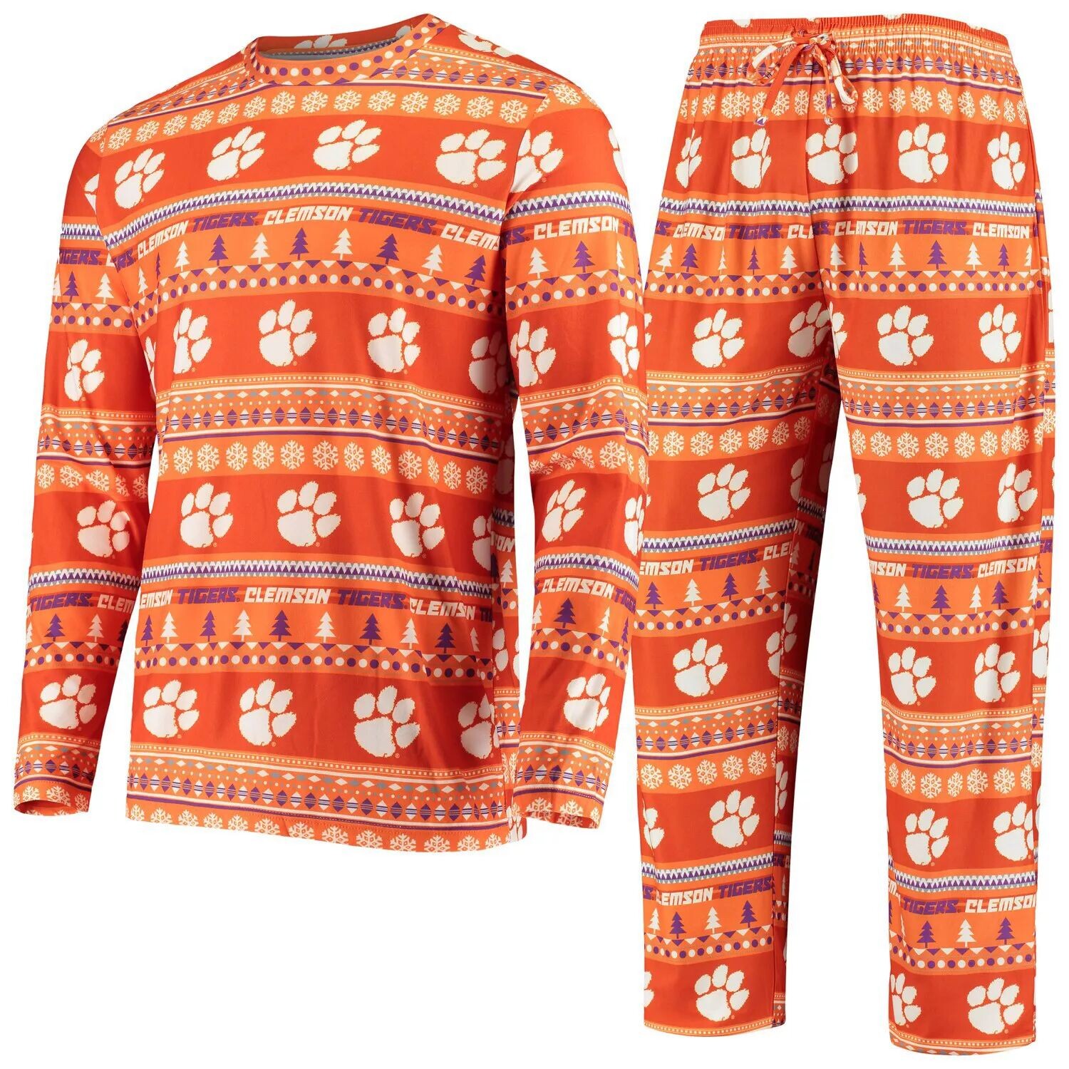 Мужской комплект из топа и брюк с длинными рукавами Concepts Sport Orange Clemson Tigers Ugly Sweater
Мужской комплект из топа и брюк с длинными рукавами Concepts Sport Orange Clemson Tigers Ugly Sweater