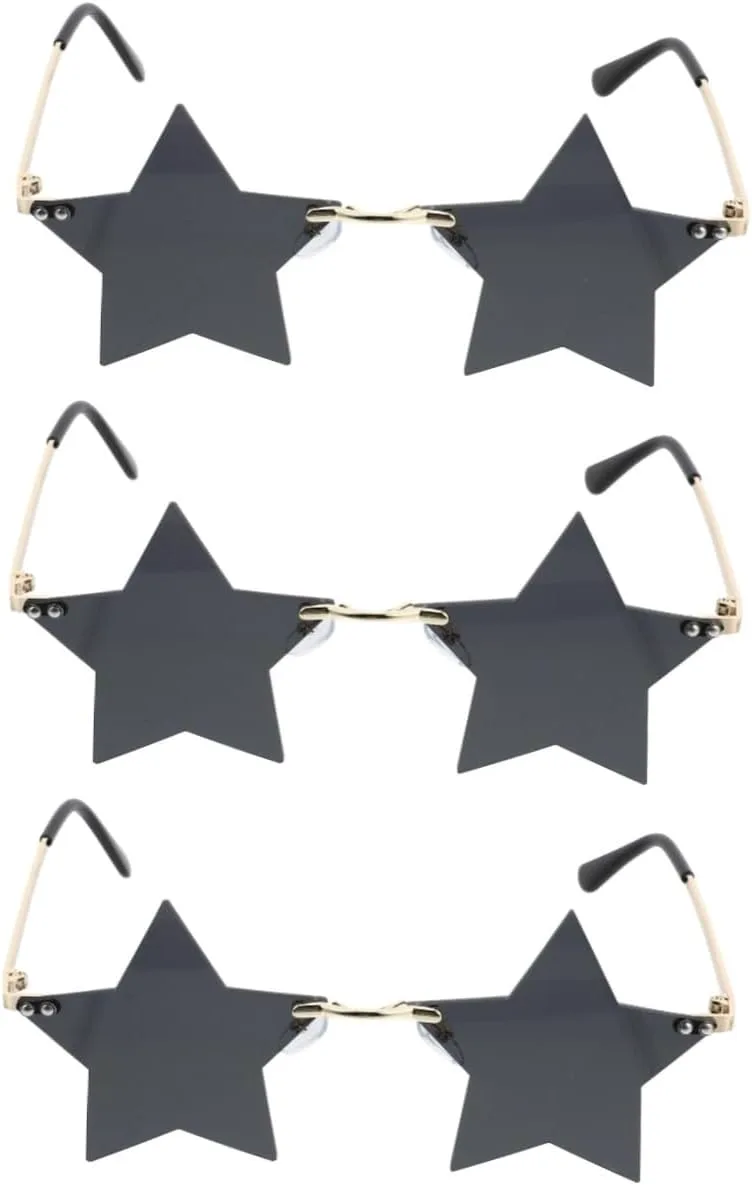 SAFIGLE 3 пары женских солнцезащитных очков-ободков без оправы в форме звезды, модные очки для вечеринок, декоративный реквизит для фотосессий, Greyx3pcs
SAFIGLE 3 пары женских солнцезащитных очков-ободков без оправы в форме звезды, модные очки для вечеринок, декоративный реквизит для фотосессий, Greyx3pcs