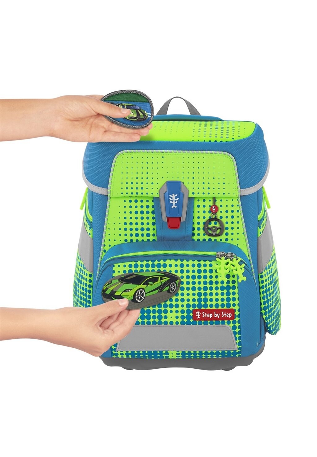 Набор школьных сумок SPACE-SET 5TLG Step by Step, цвет race car chuck
Набор школьных сумок SPACE-SET 5TLG Step by Step, цвет race car chuck