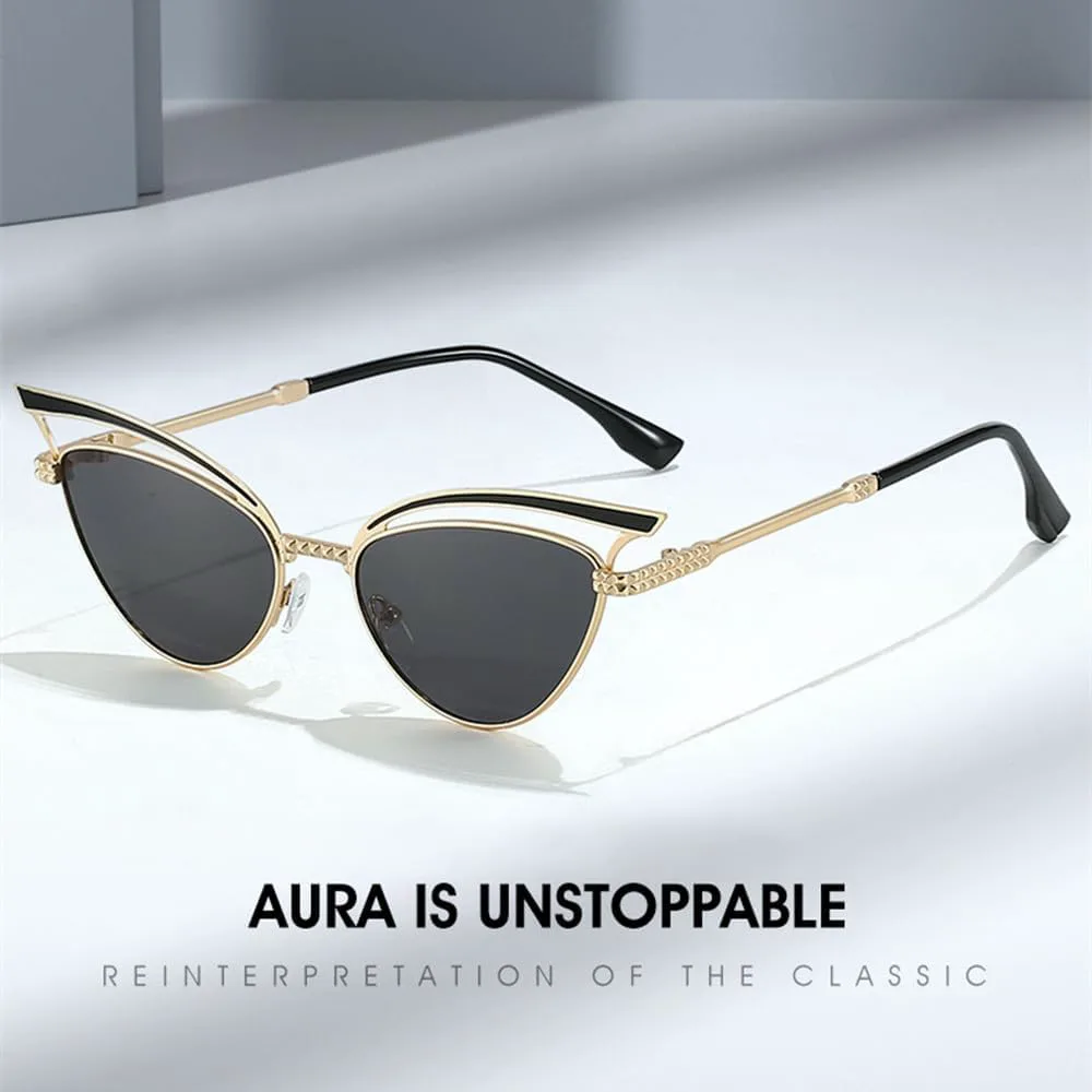 Ретро-солнцезащитные очки «кошачий глаз» для женщин, металлическая оправа, стильные, модные, для активного отдыха, роскошные, маленькие, черные generic, Blue
Ретро-солнцезащитные очки «кошачий глаз» для женщин, металлическая оправа, стильные, модные, для активного отдыха, роскошные, маленькие, черные generic, Blue