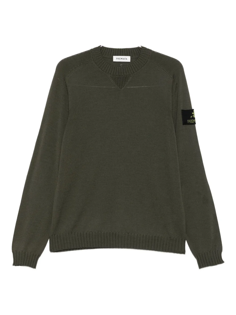Свитер с круглым вырезом и нашивкой-логотипом PREMIATA, зеленый
Свитер с круглым вырезом и нашивкой-логотипом PREMIATA, зеленый