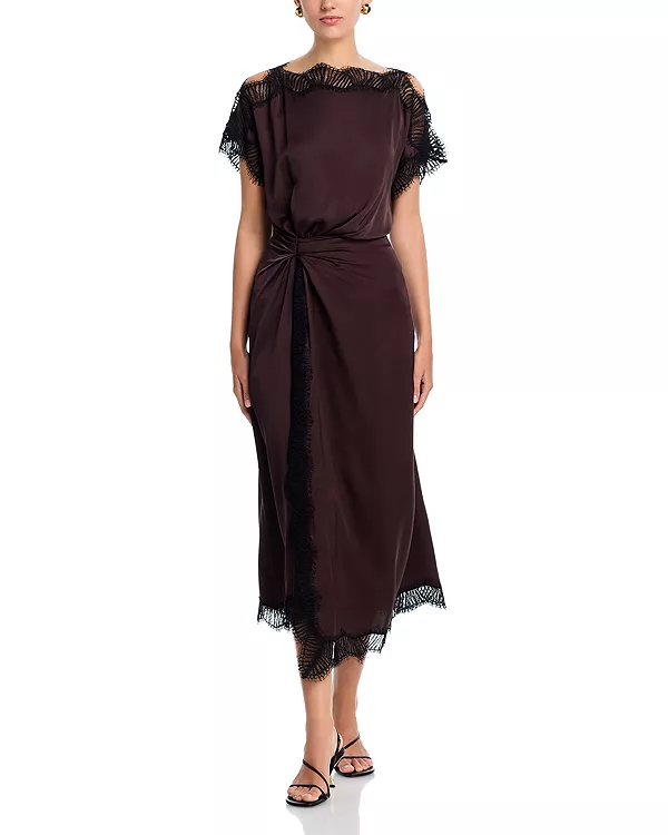 Платье Luna с кружевной отделкой A.L.C., коричневый
Платье Luna с кружевной отделкой A.L.C., коричневый