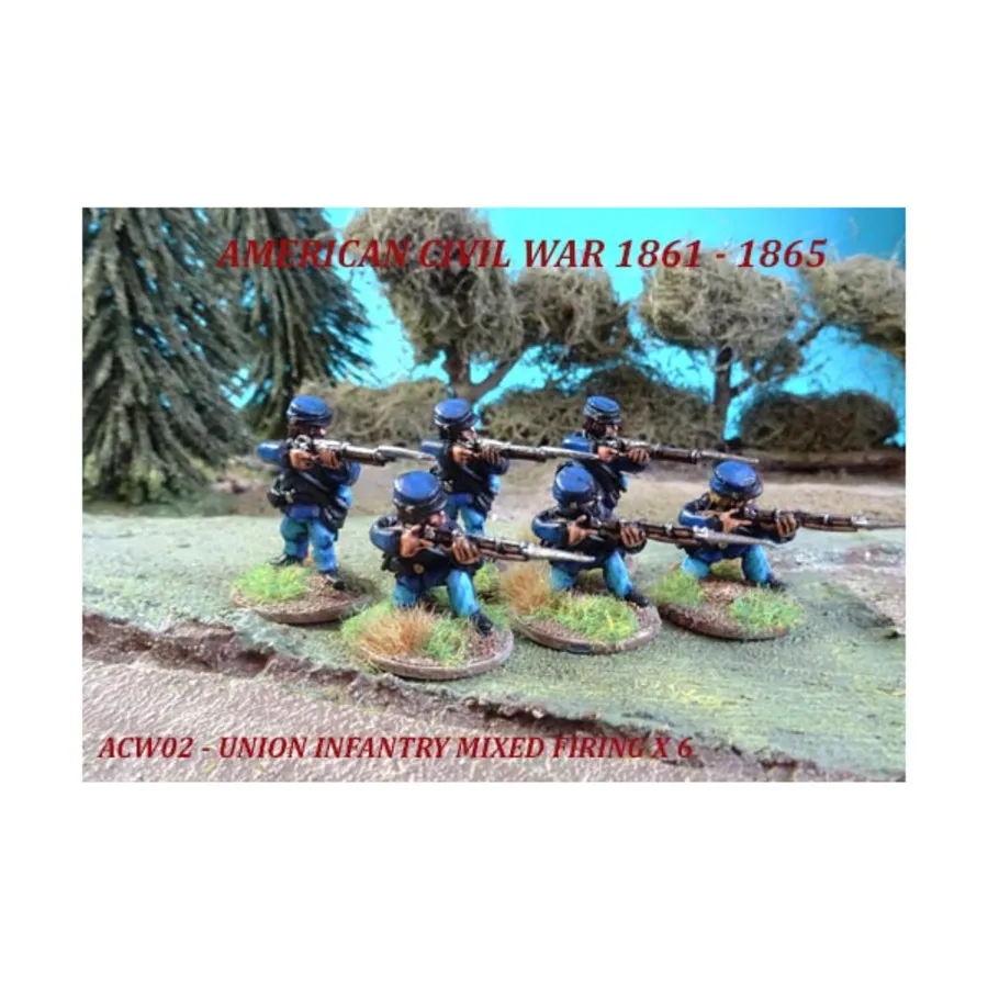 Пехота смешанная стрельба, American Civil War - Union Army (28mm)
Пехота смешанная стрельба, American Civil War - Union Army (28mm)