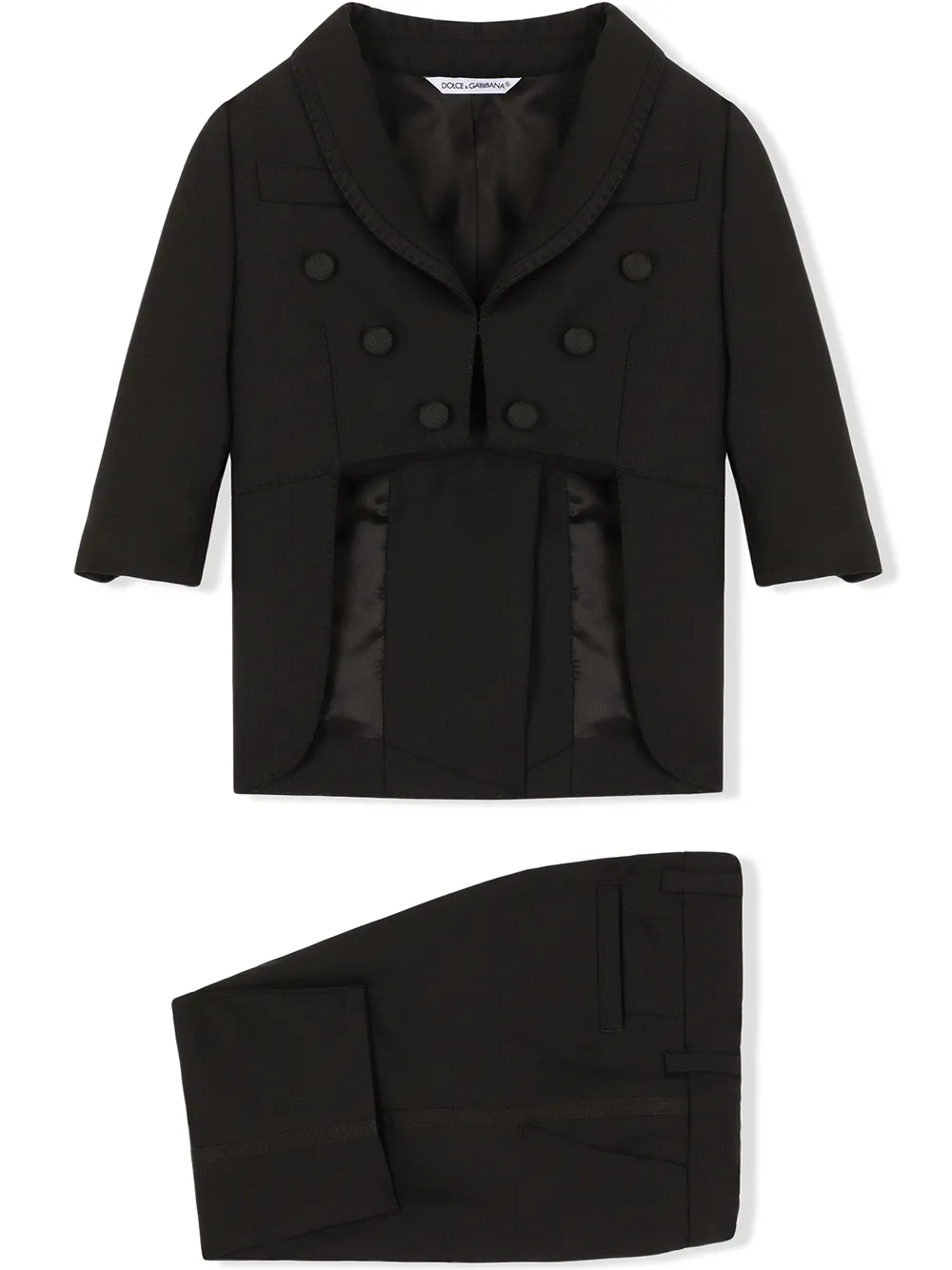 Спортивный костюм в виде смокинга Dolce & Gabbana Kids, черный
Спортивный костюм в виде смокинга Dolce & Gabbana Kids, черный