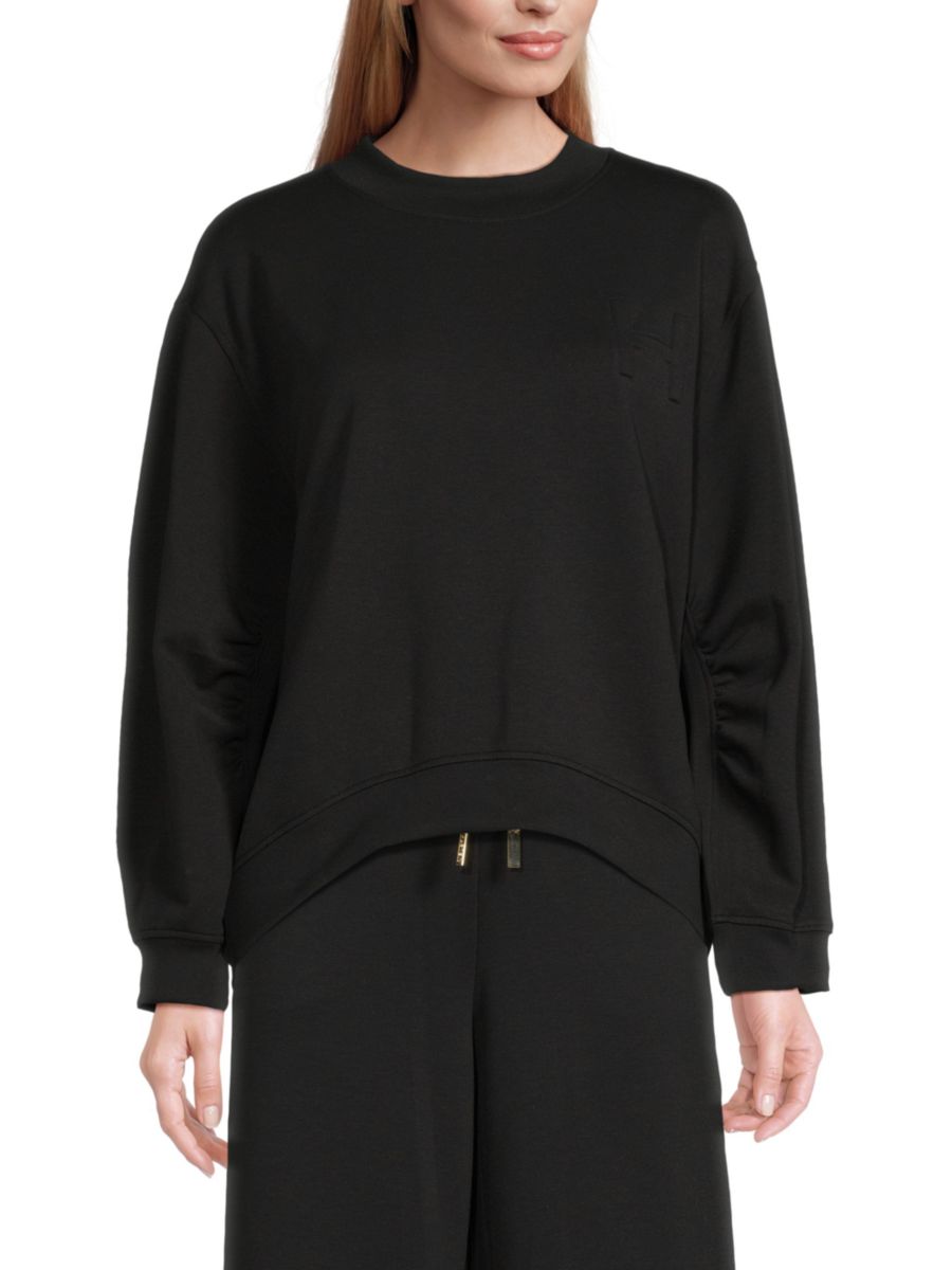 Толстовка оверсайз с тисненым логотипом Halston, черный
Толстовка оверсайз с тисненым логотипом Halston, черный