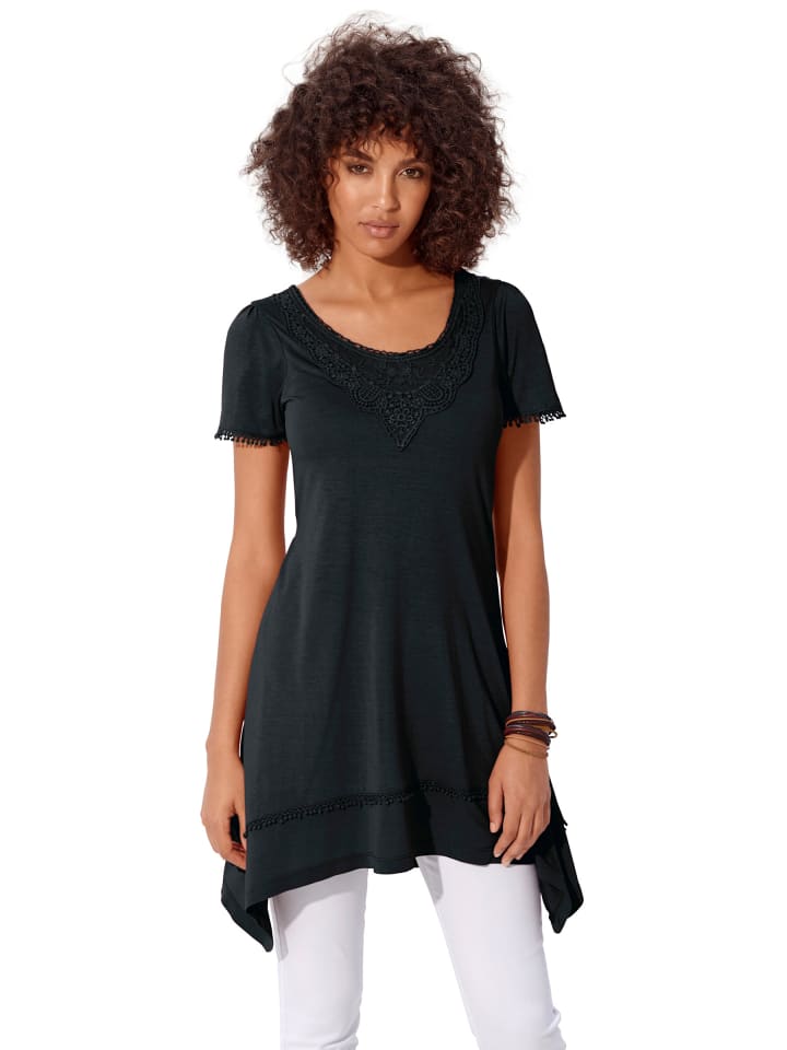 Длинная рубашка черного цвета Heine
Длинная рубашка черного цвета Heine