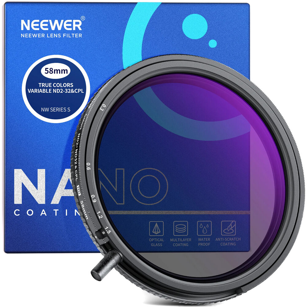 Фильтр Neewer 2-in-1 True Color Variable ND2-ND32 & CPL Filter 66604526
Фильтр Neewer 2-in-1 True Color Variable ND2-ND32 & CPL Filter 66604526