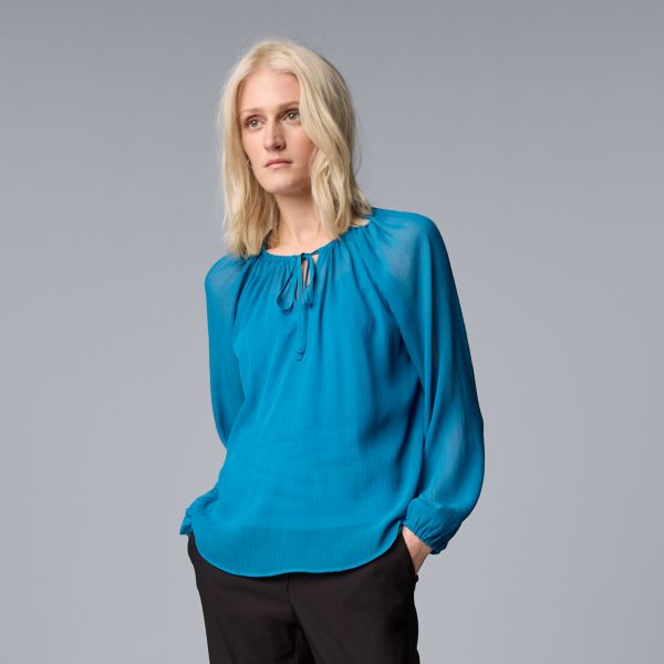 Миниатюрная блузка с завязкой на шее и рукавами-фонариками, присборенная Simply Vera Vera Wang, цвет timor sea blue
Миниатюрная блузка с завязкой на шее и рукавами-фонариками, присборенная Simply Vera Vera Wang, цвет timor sea blue