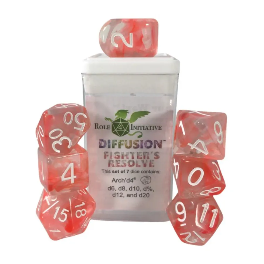 Набор Diffusion Poly - Fighter's Resolve с цифрами (7), Class & Creature Dice - Poly Sets 
Набор Diffusion Poly - Fighter's Resolve с цифрами (7), Class & Creature Dice - Poly Sets