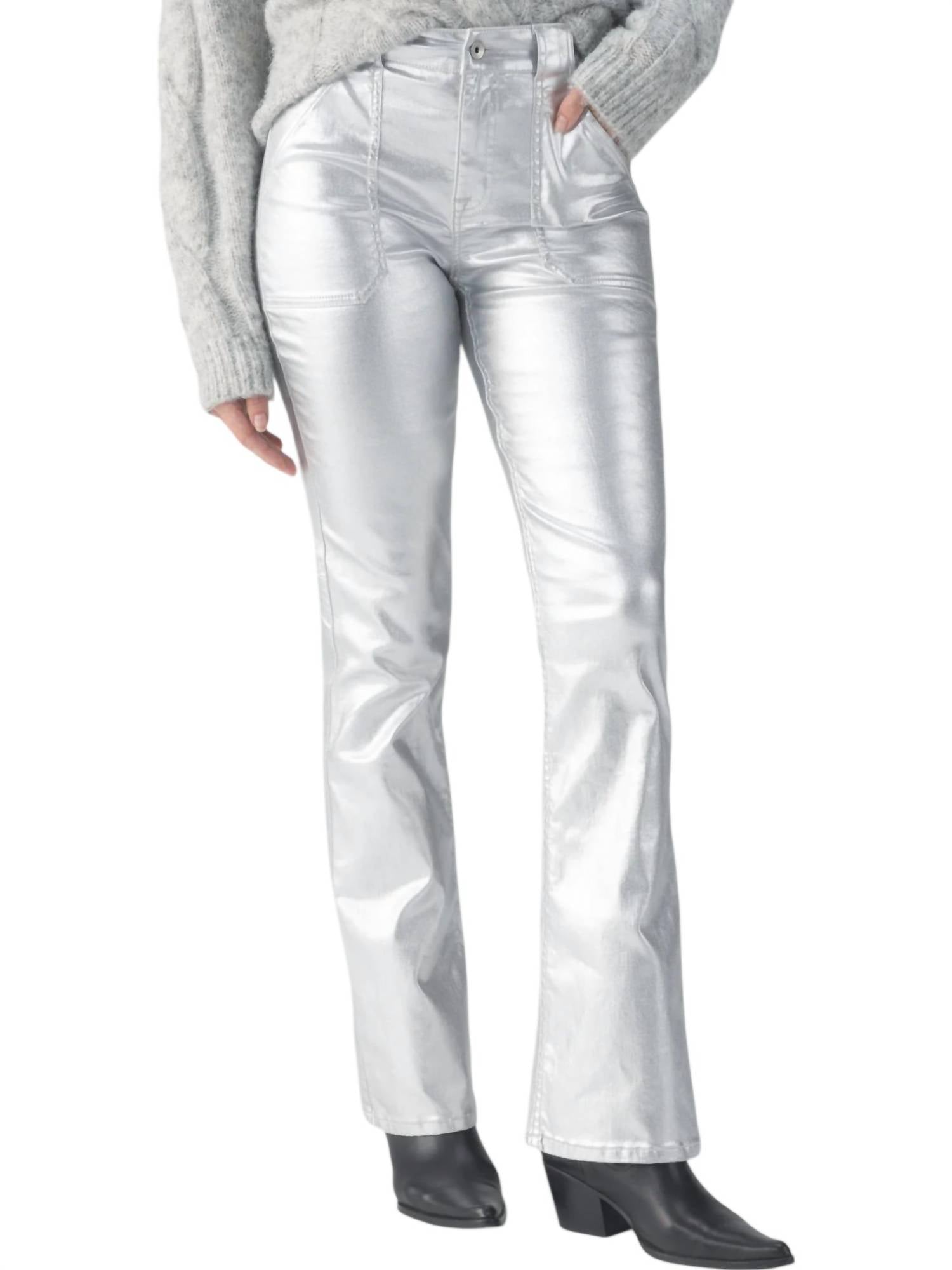 Металлические брюки Hayden Bootcut Standard Rise в серебристом цвете Sanctuary, серебряный
Металлические брюки Hayden Bootcut Standard Rise в серебристом цвете Sanctuary, серебряный