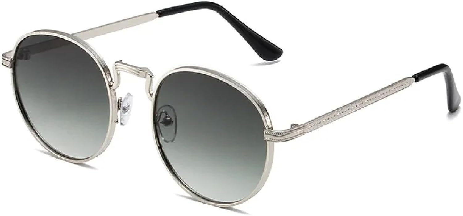 Солнцезащитные очки с защитой от УФ-излучения UV400 | Круглая металлическая оправа в стиле панк | Для женщин и мужчин, для занятий спортом на открытом воздухе и вождения DSVIGF, Silver-green
Солнцезащитные очки с защитой от УФ-излучения UV400 | Круглая металлическая оправа в стиле панк | Для женщин и мужчин, для занятий спортом на открытом воздухе и вождения DSVIGF, Silver-green