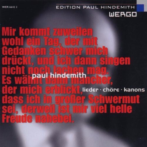 CD диск Hindemith / Rundfunkchor Berlin: Lieder / Chore / Kanons
CD диск Hindemith / Rundfunkchor Berlin: Lieder / Chore / Kanons