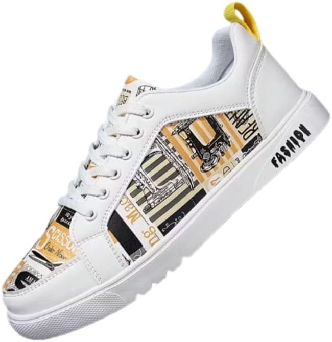 Мужские повседневные кроссовки с принтом винтажной этикетки напитка - белые с красными акцентами, дышащий верх из ПУ и амортизирующая подошва из ЭВА, низкая шнуровка для комфорта в любое время года, стиль городской одежды Clolinde
Мужские повседневные кроссовки с принтом винтажной этикетки напитка - белые с красными акцентами, дышащий верх из ПУ и амортизирующая подошва из ЭВА, низкая шнуровка для комфорта в любое время года, стиль городской одежды Clolinde