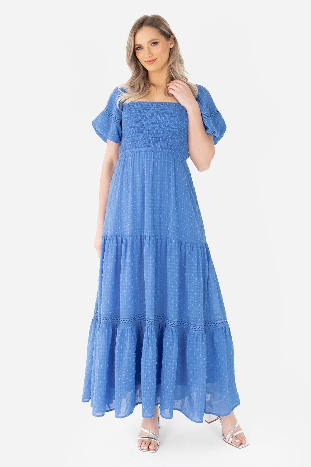 Многослойное платье мидакси со сборкой спереди и декоративной отделкой Lovedrobe, синий
Многослойное платье мидакси со сборкой спереди и декоративной отделкой Lovedrobe, синий