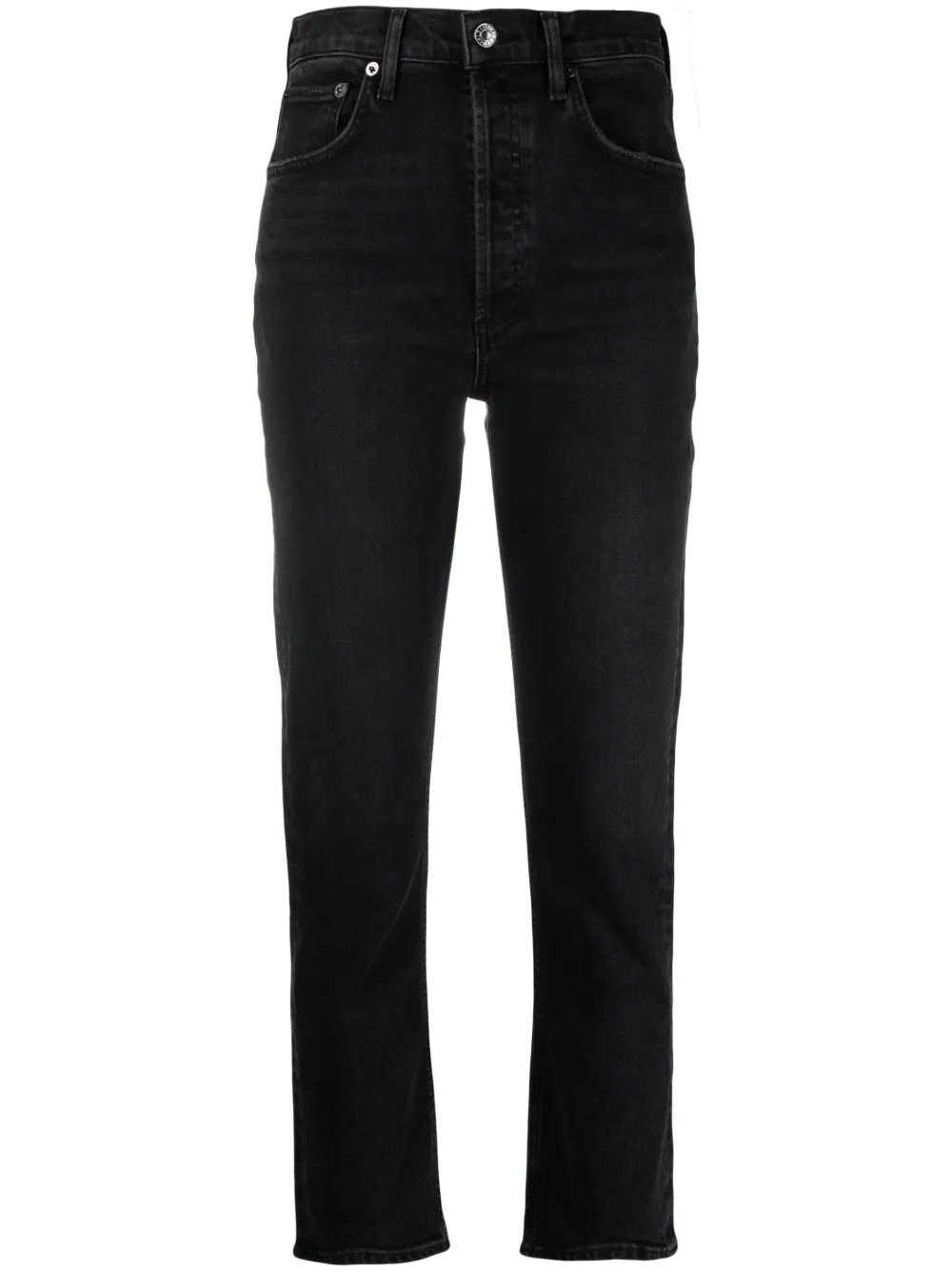 Прямые джинсы с завышенной талией AGOLDE, черный 
Прямые джинсы с завышенной талией AGOLDE, черный