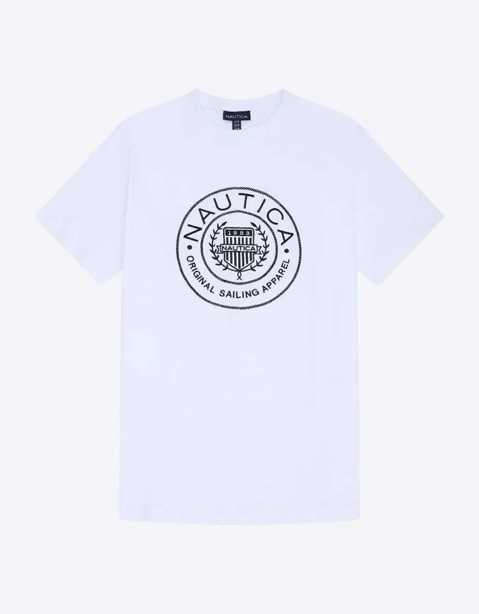 Футболка мужская с круглым вырезом и короткими рукавами Nautica, белый
Футболка мужская с круглым вырезом и короткими рукавами Nautica, белый