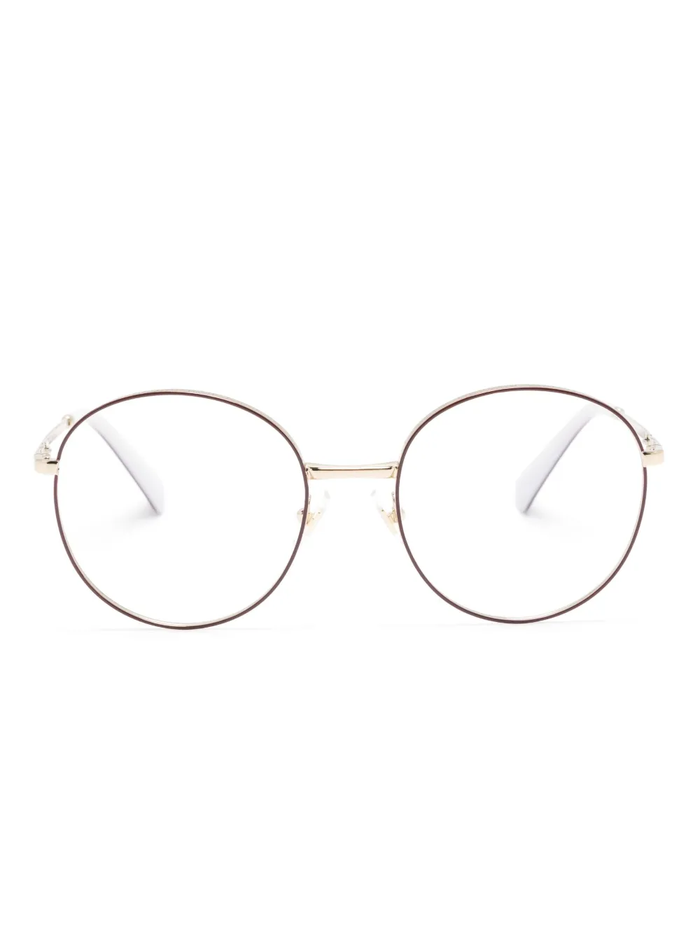 Очки в круглой оправе Miu Miu Eyewear, красный 
Очки в круглой оправе Miu Miu Eyewear, красный