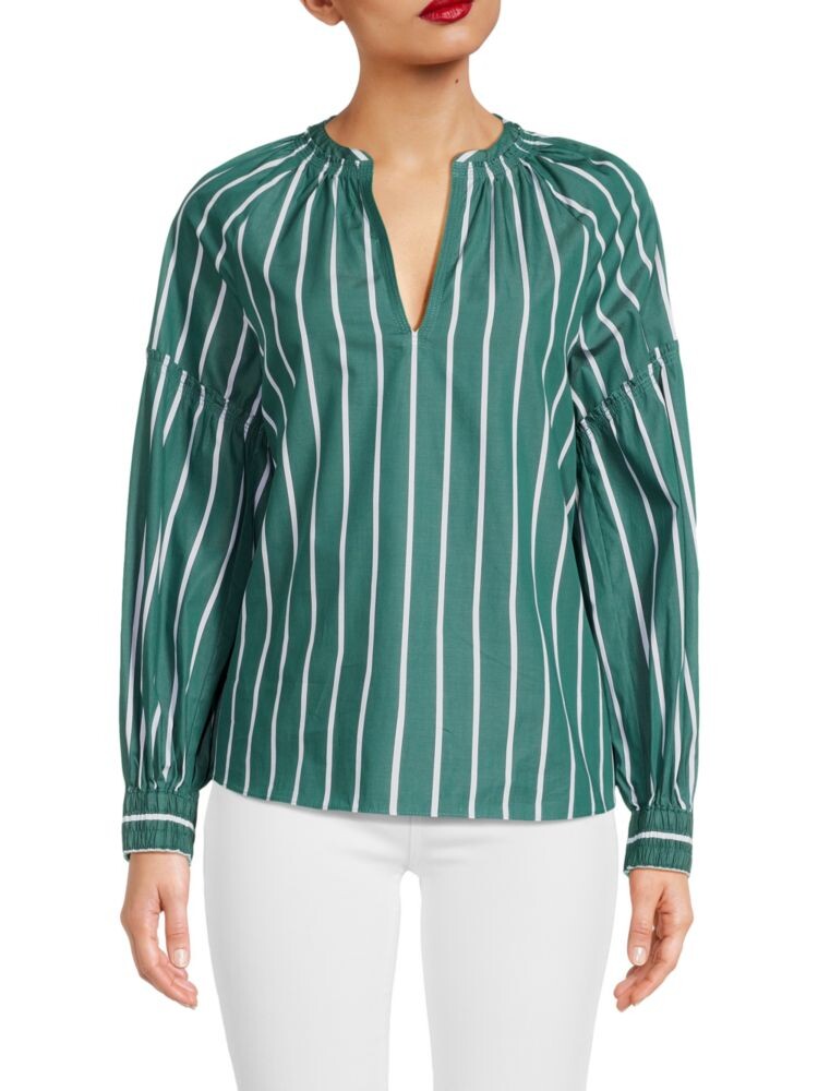 Рубашка в полоску с V-образным вырезом Malorie Derek Lam 10 Crosby, цвет Sage Bush
Рубашка в полоску с V-образным вырезом Malorie Derek Lam 10 Crosby, цвет Sage Bush