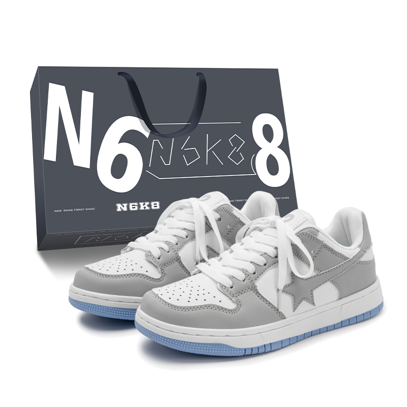 N6K8 Антискользящие износостойкие низкие скейтерские кроссовки унисекс бело-серые, цвет White Gray
N6K8 Антискользящие износостойкие низкие скейтерские кроссовки унисекс бело-серые, цвет White Gray