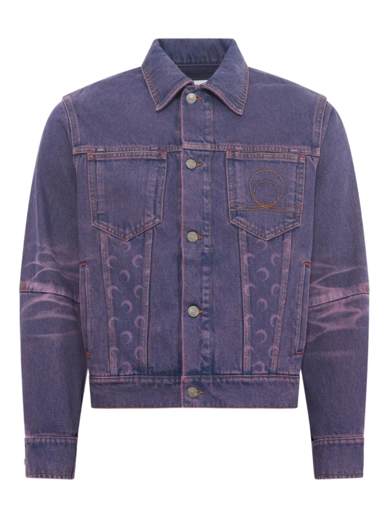 Джинсовая куртка с монограммой Marine Serre, фиолетовый
Джинсовая куртка с монограммой Marine Serre, фиолетовый