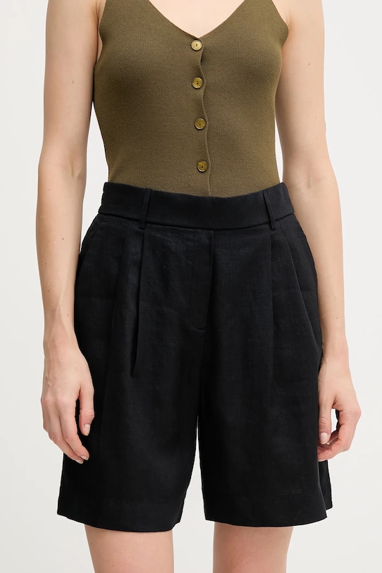 Льняные шорты United Colors Of Benetton, черный 
Льняные шорты United Colors Of Benetton, черный