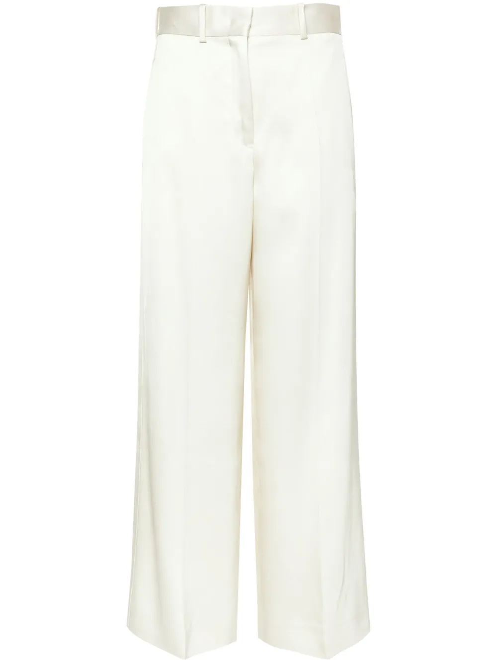 Твиловые брюки палаццо с завышенной талией JIL SANDER, нейтральный 
Твиловые брюки палаццо с завышенной талией JIL SANDER, нейтральный