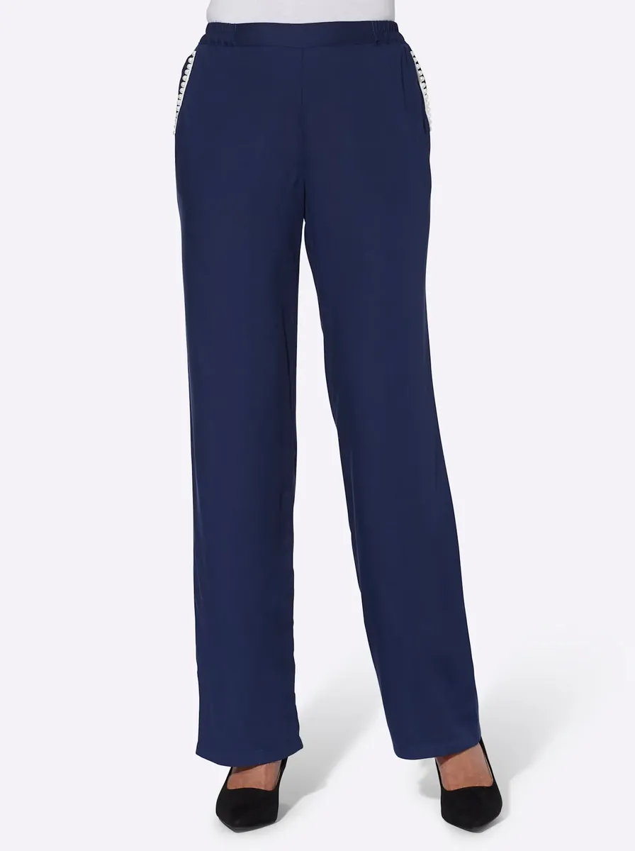 Брюки без застежки Classic Basics, синий
Брюки без застежки Classic Basics, синий