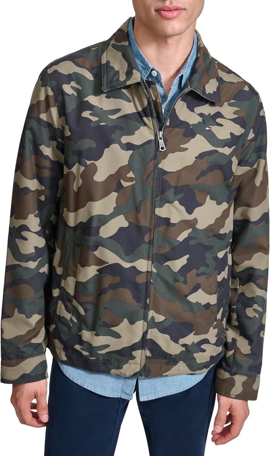 Легкая мужская куртка для гольфа Tommy Hilfiger из микротвила на молнии (стандартные размеры, а также для больших и высоких), Camouflage
Легкая мужская куртка для гольфа Tommy Hilfiger из микротвила на молнии (стандартные размеры, а также для больших и высоких), Camouflage