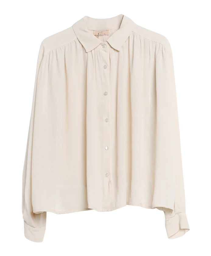 Укороченная рубашка из вискозного крепа H2O, бежевый
Укороченная рубашка из вискозного крепа H2O, бежевый