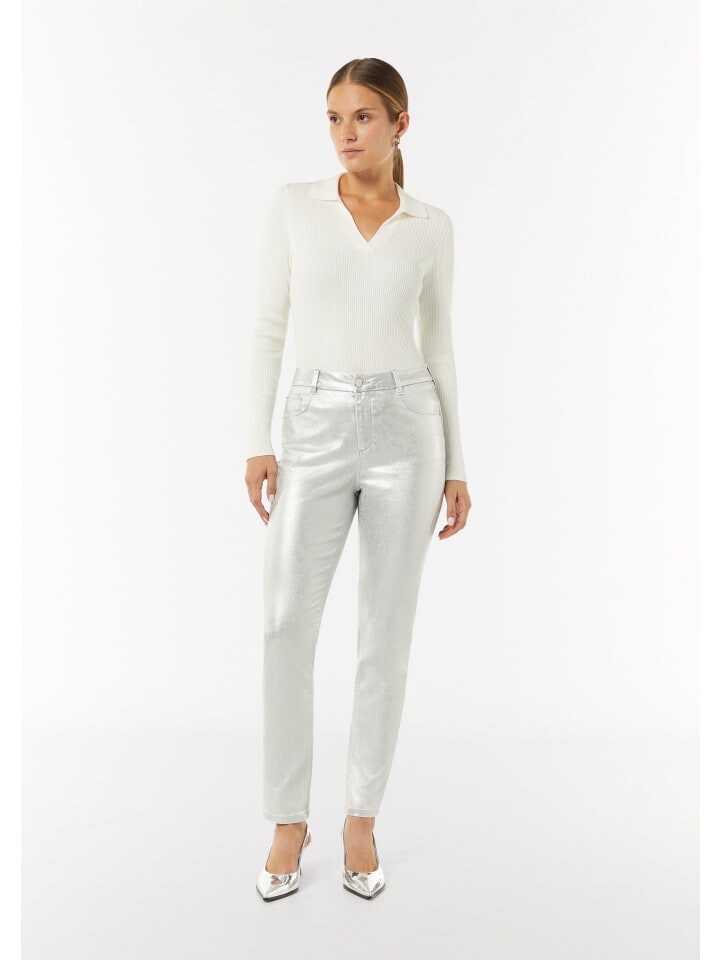 Тканевые брюки comma Hose 7/8, серебряный
Тканевые брюки comma Hose 7/8, серебряный