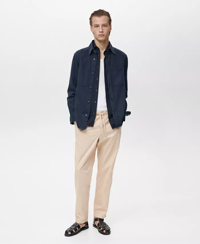 Мужские хлопковые брюки с регулируемым шнурком MANGO, коричневый/бежевый
Мужские хлопковые брюки с регулируемым шнурком MANGO, коричневый/бежевый