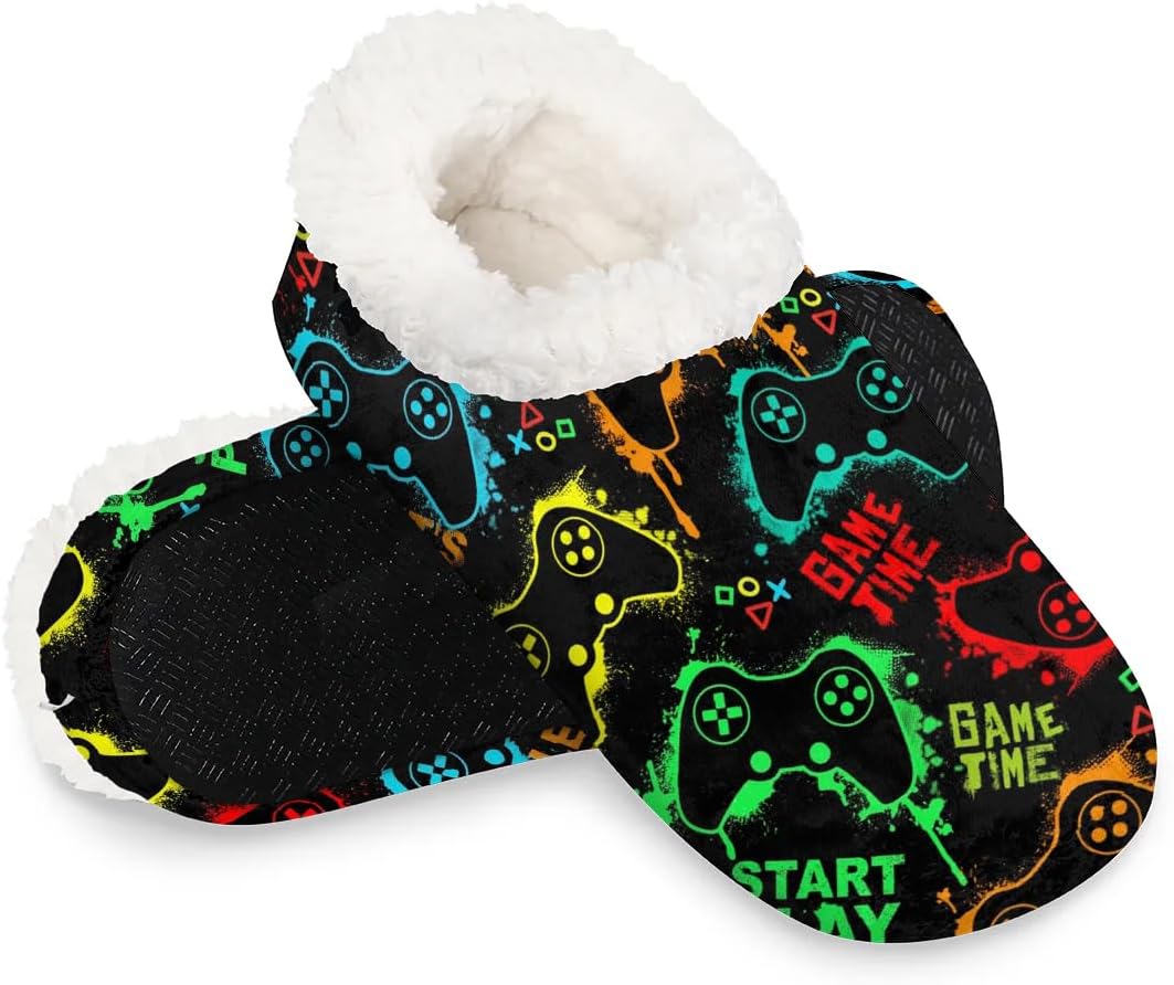 Домашние тапочки для женщин и мужчин, носки-тапочки с пушистым эффектом памяти, закрытой пяткой, для дома, для использования внутри и снаружи Yocosy, Game Machine
Домашние тапочки для женщин и мужчин, носки-тапочки с пушистым эффектом памяти, закрытой пяткой, для дома, для использования внутри и снаружи Yocosy, Game Machine