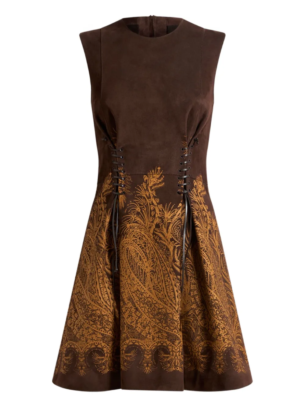 Платье мини со шнуровкой и принтом пейсли ETRO, коричневый
Платье мини со шнуровкой и принтом пейсли ETRO, коричневый