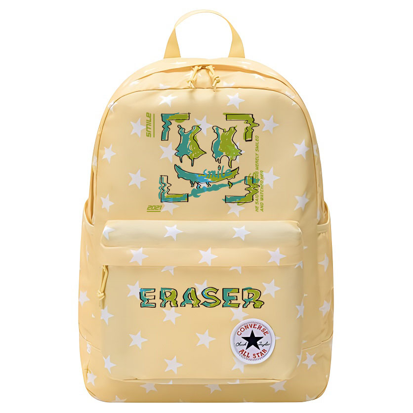 Converse Полиэстеровый рюкзак среднего размера унисекс яично-желтый, Graffiti Smiley Face 
Converse Полиэстеровый рюкзак среднего размера унисекс яично-желтый, Graffiti Smiley Face