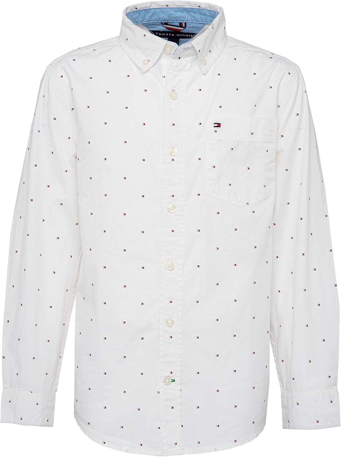 Рубашка Tommy Hilfiger для мальчиков с длинными рукавами и застежкой на пуговицы (для детей старшего возраста), Fred White
Рубашка Tommy Hilfiger для мальчиков с длинными рукавами и застежкой на пуговицы (для детей старшего возраста), Fred White