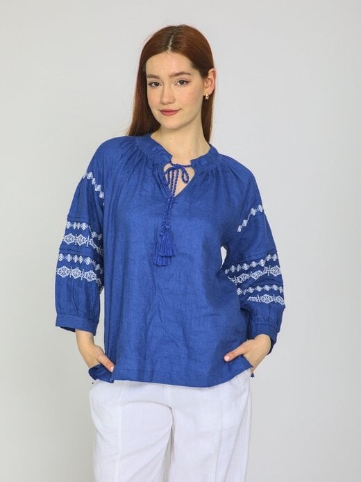 Льняная блузка Vicci Germany, синий
Льняная блузка Vicci Germany, синий