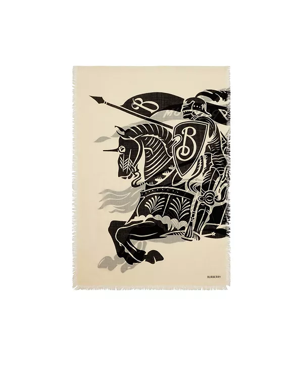 Широкий шерстяной шарф EKD Burberry, бежевый
Широкий шерстяной шарф EKD Burberry, бежевый