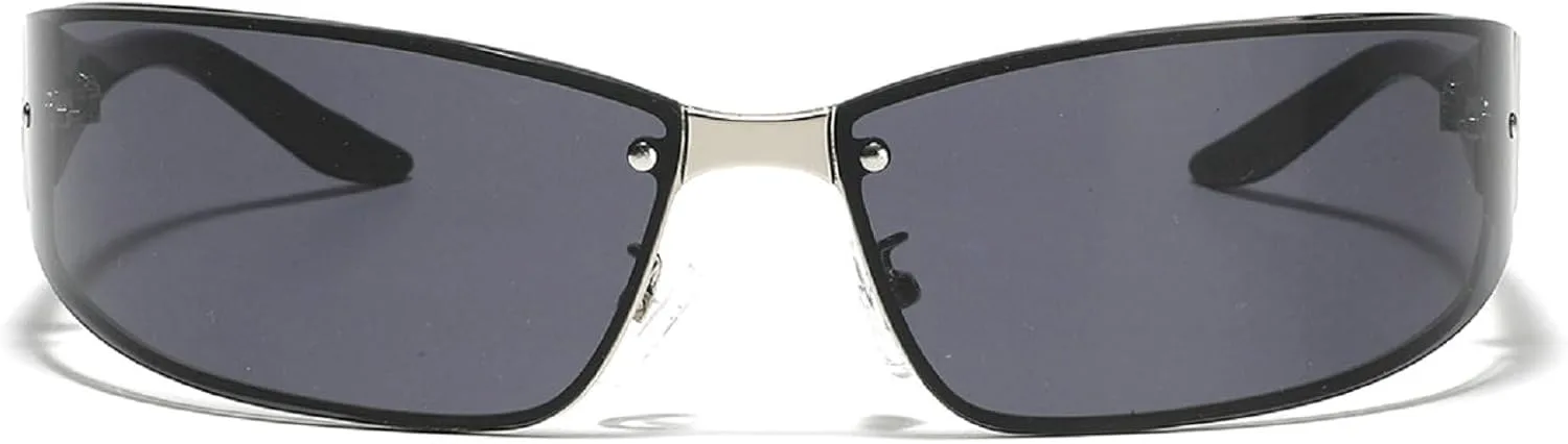 Солнцезащитные очки Y2k для женщин, модные металлические очки Y2k, стильные солнцезащитные очки в стиле 2000-х, аксессуары для очков Y2k mincl, Silver&black
Солнцезащитные очки Y2k для женщин, модные металлические очки Y2k, стильные солнцезащитные очки в стиле 2000-х, аксессуары для очков Y2k mincl, Silver&black