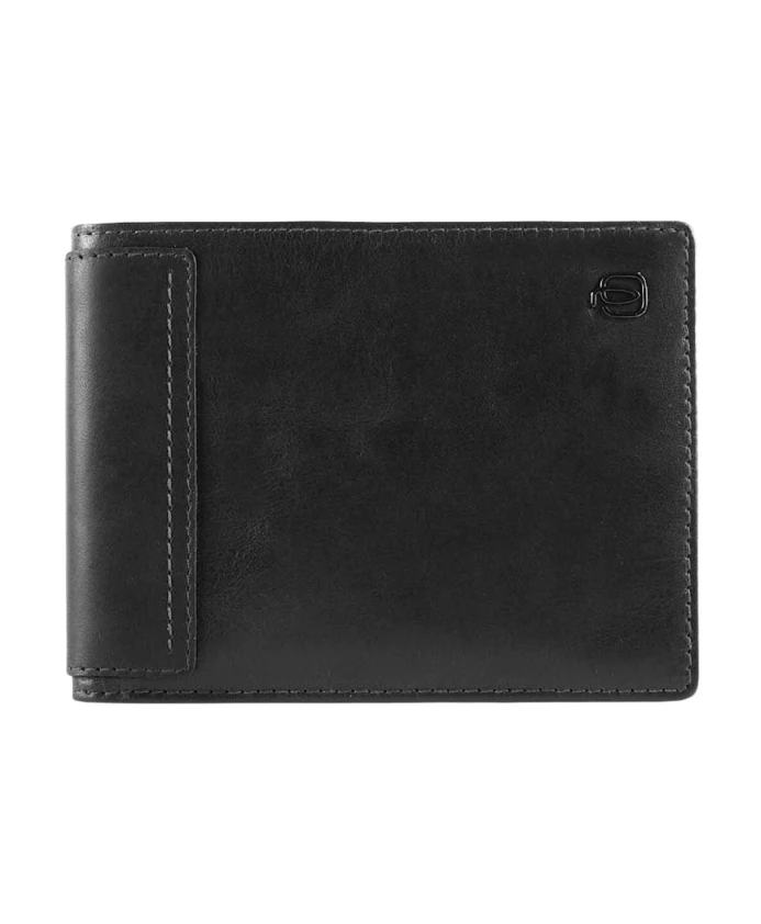 Черный кошелек унисекс, гладкая кожа, синий Piquadro, черный
Черный кошелек унисекс, гладкая кожа, синий Piquadro, черный