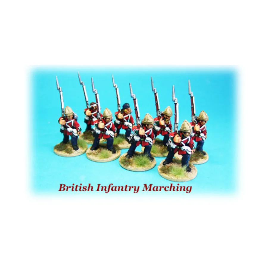 Британская пехота марширует, Zulu War 1897 - British (28mm)
Британская пехота марширует, Zulu War 1897 - British (28mm)