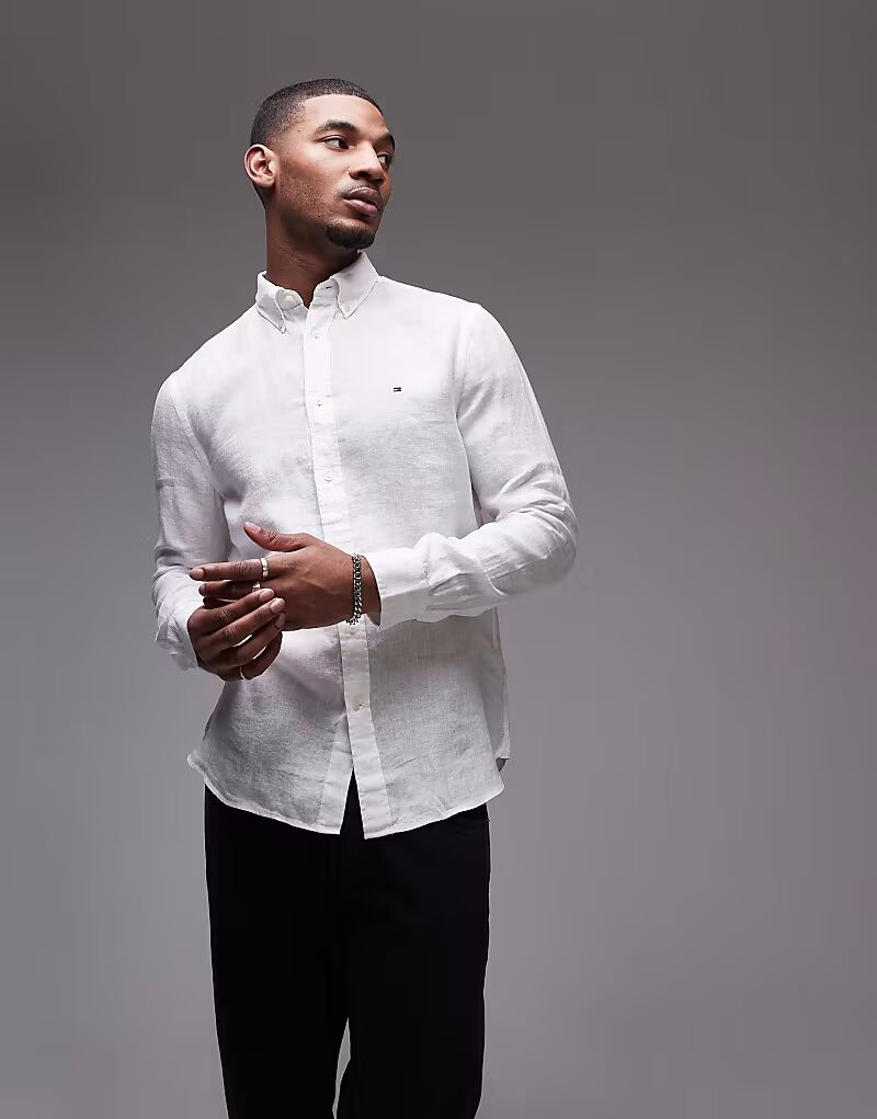 Льняная рубашка Tommy Hilfiger белого цвета
Льняная рубашка Tommy Hilfiger белого цвета