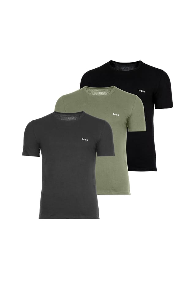 Футболка в упаковке 3 шт. - классическая круглая горловина с коротким рукавом хлопок Boss, мультиколор 
Футболка в упаковке 3 шт. - классическая круглая горловина с коротким рукавом хлопок Boss, мультиколор