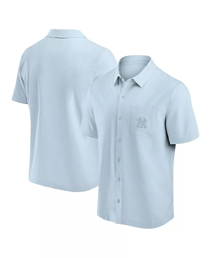 Мужская голубая рубашка на пуговицах New York Yankees Front Office Fanatics
Мужская голубая рубашка на пуговицах New York Yankees Front Office Fanatics