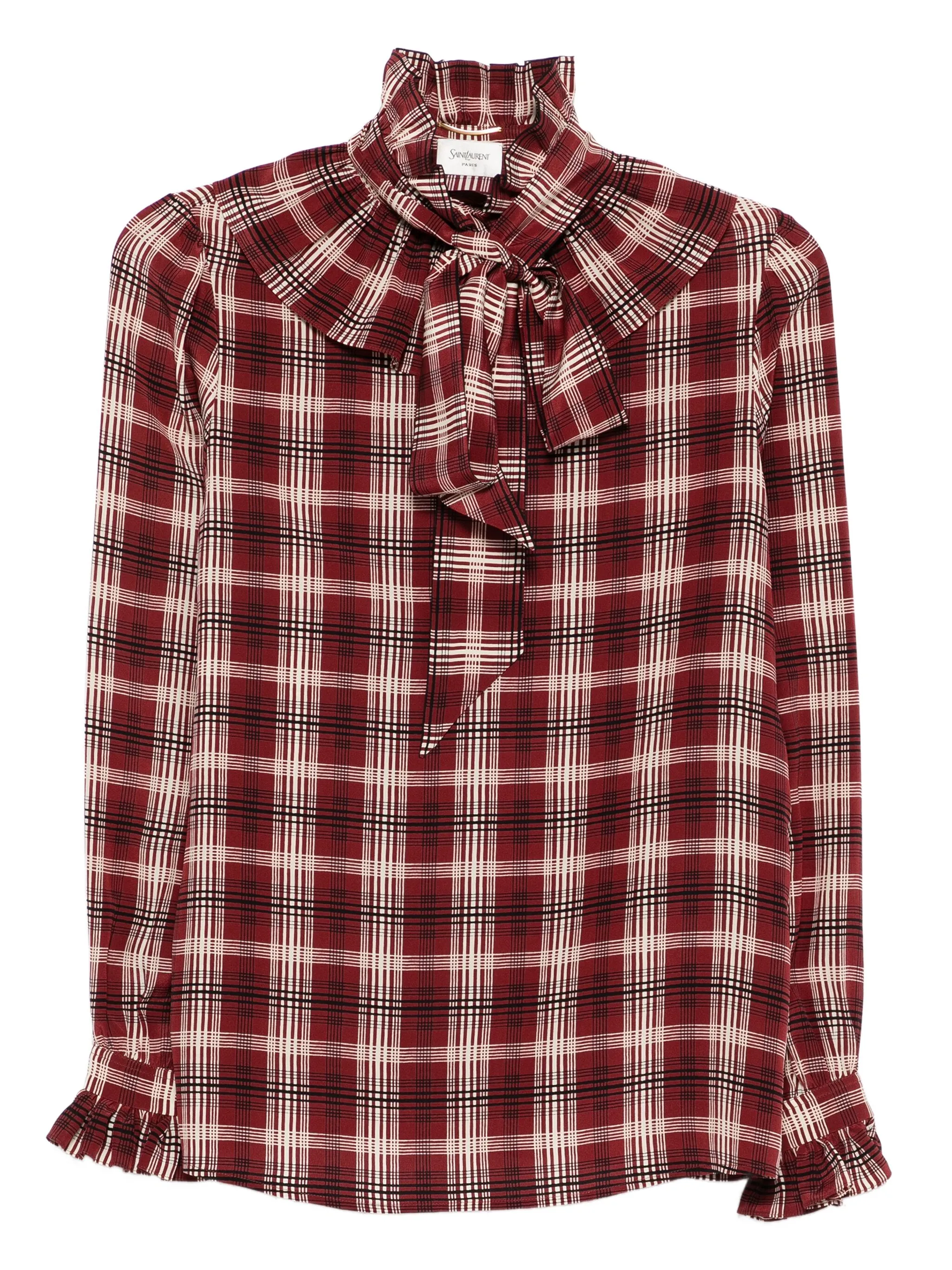 Блузка в клетку Saint Laurent, красный
Блузка в клетку Saint Laurent, красный